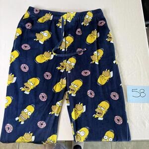 The Simpsons Navy Blue Pajama Pants Size Large